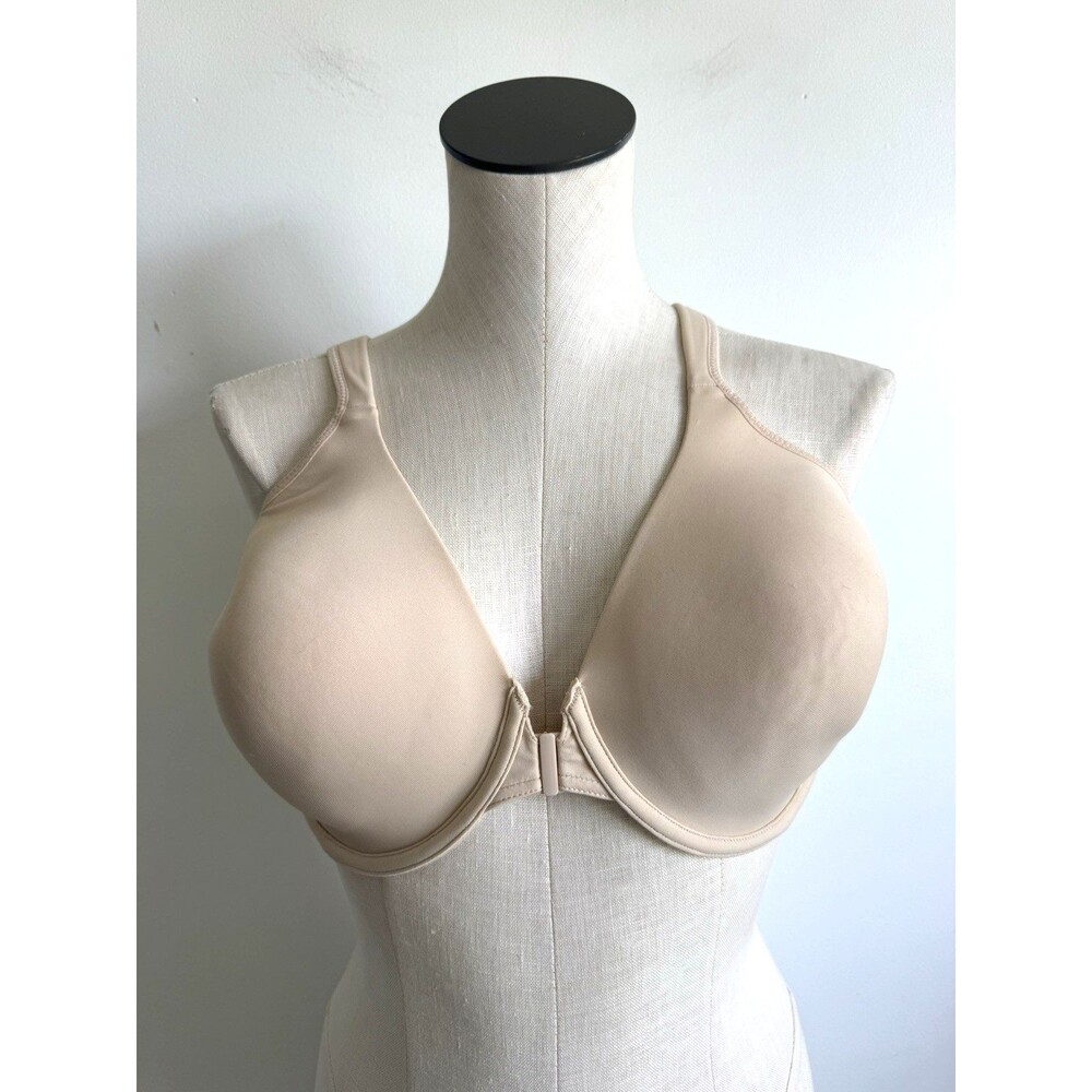 Leading Lady Bra 38DD Nude Underwire Lightly Lined Front Closure 5415
